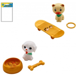 CHIEN 5 CM AVEC ACCESSOIRES