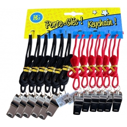 SIFFLET METAL 4 CM AVEC CORDON