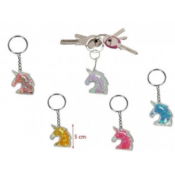 PORTE-CLES LICORNE ETOILES